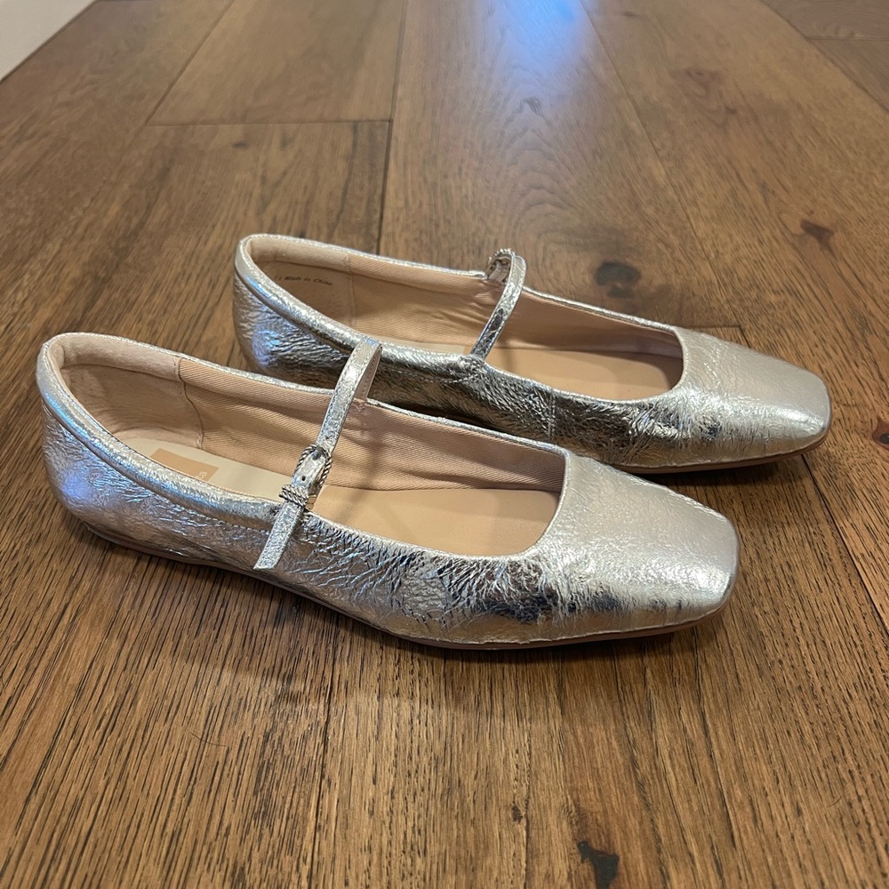 Dolce Vita Silver Mary Jane Flats